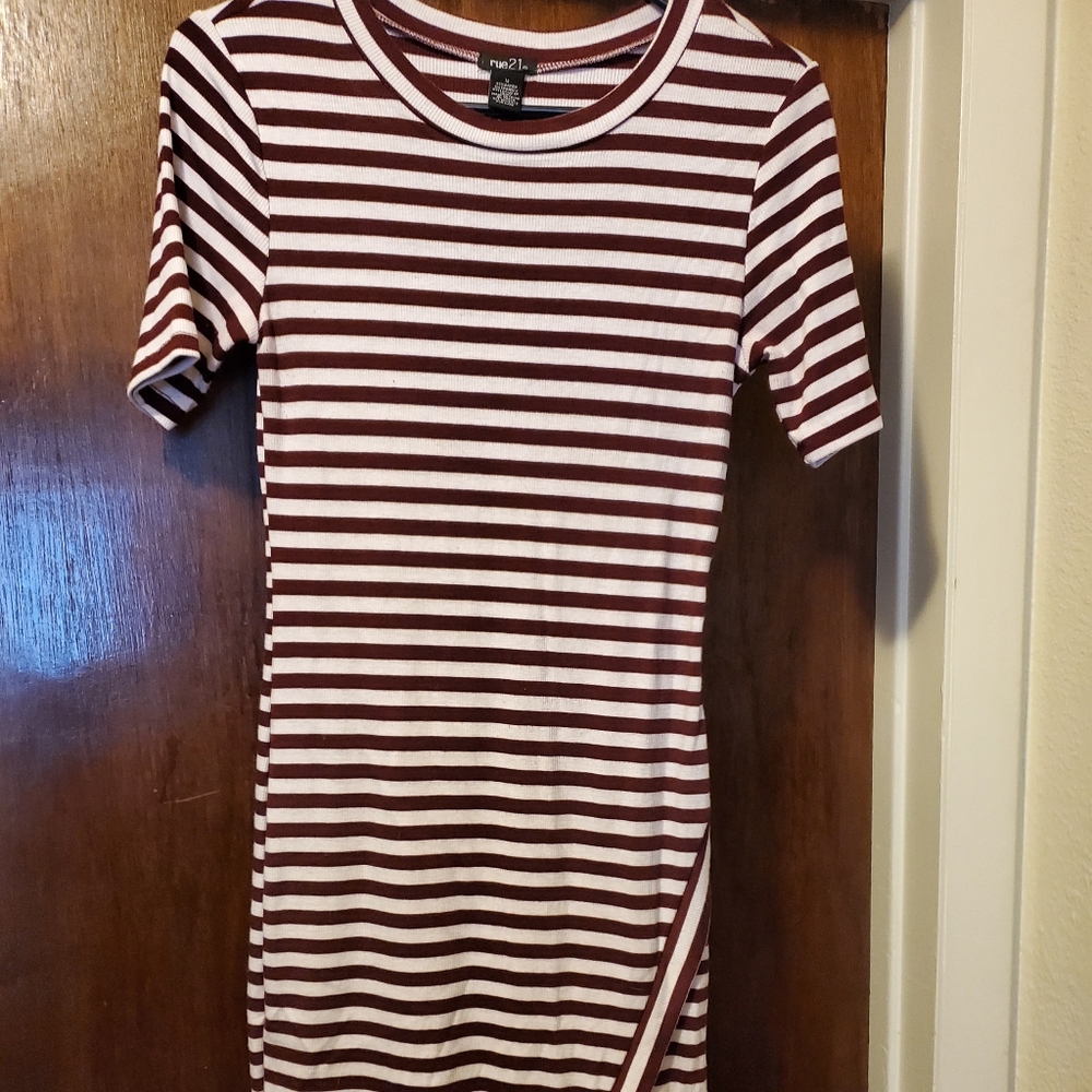 Red and white dress